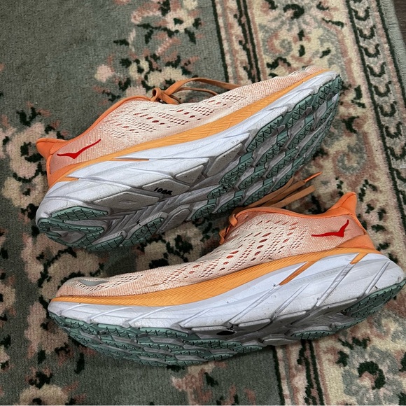 HOKA Clifton 8 Women's Orange Running Shoe Sneakers Z5752 Size 9B - Picture 4 of 11